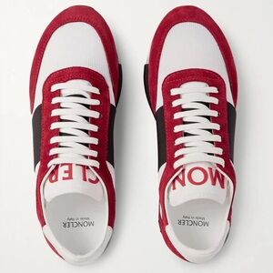 Moncler Horace Suede And Mesh Sneakers